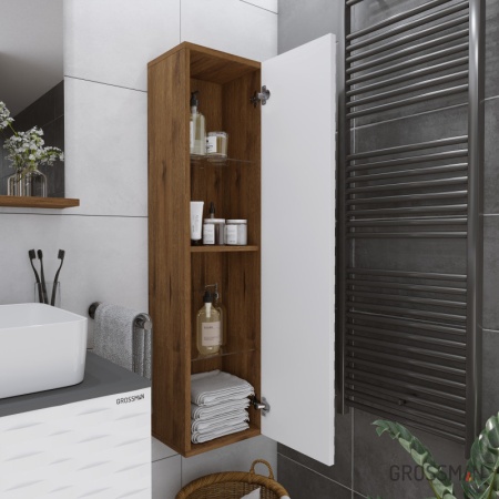 Пенал подвесной Grossman АЛЬБА-30 см веллингтон/белый