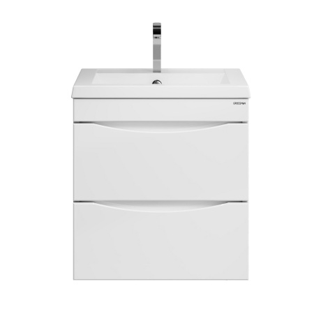 Тумба подвесная "ВИСТА-50 см" с 2-я ящ. белый глянец (ум. Alice-50)