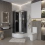 Душевая кабина Niagara NG 3501-14BKT Без крыши с тропическим душем