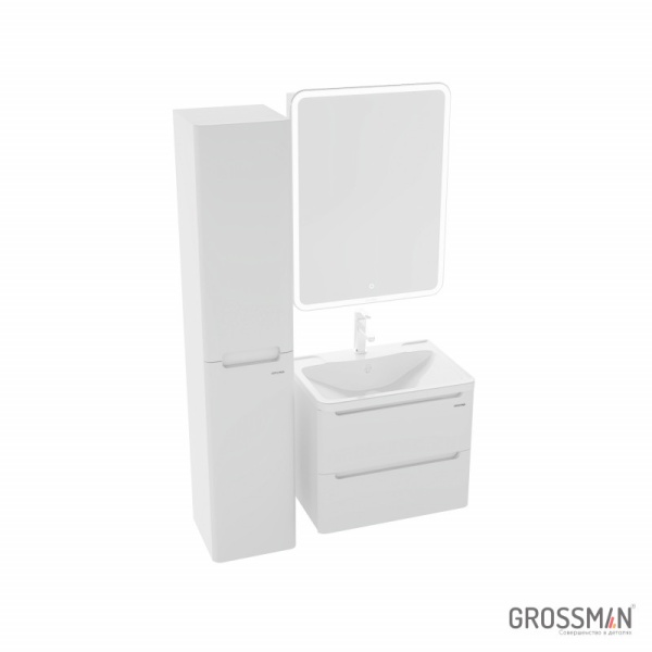 Тумба подвесная Grossman АДЕЛЬ-60 см с 2-я ящиками белая