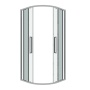 Душевое ограждение Grossman Cosmo 301.K33.02.8080.10.00 (80х80х195) четверть круга,раздвижная,хром,стекло прозрачное, 1 место