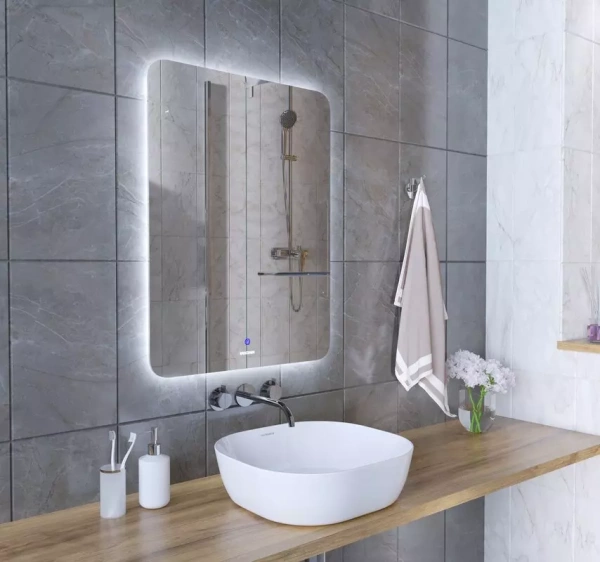 Зеркало Grossman Elegans-промо 60 х 80 см, LED подсветка, сенсорный выключатель, 1760801