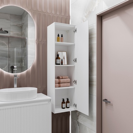 Пенал подвесной "КРИСТАЛЛ-35 см" универсальный белый глянец