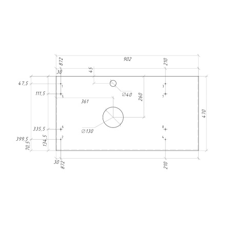 Столешница МДФ "ЛОФТ-90 см" черная матовая