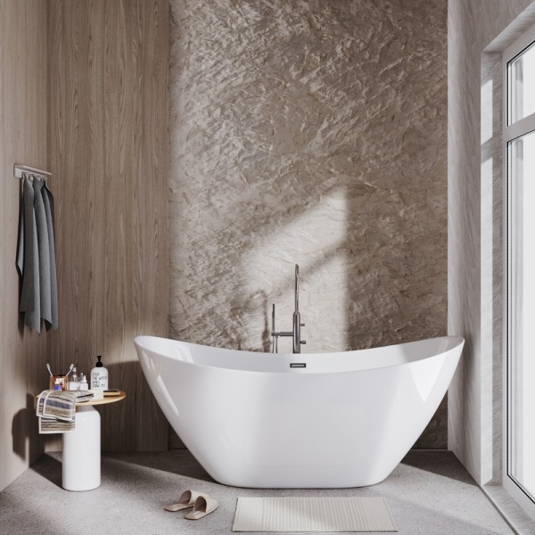 Ванна отдельностоящая Grossman Galaxy GR-2103 (180х77х72) цвет белый,1 место