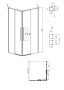 1/2 душевого ограждения Grossman Galaxy 1/2.K33.01.80.10.02 (80х195) правая,хром,стекло шиншилла, 1 место