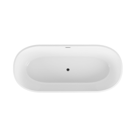 Ванна отдельностоящая Grossman Forta GR-27021MB (170х75х58) цвет черный/белый матовый,1 место