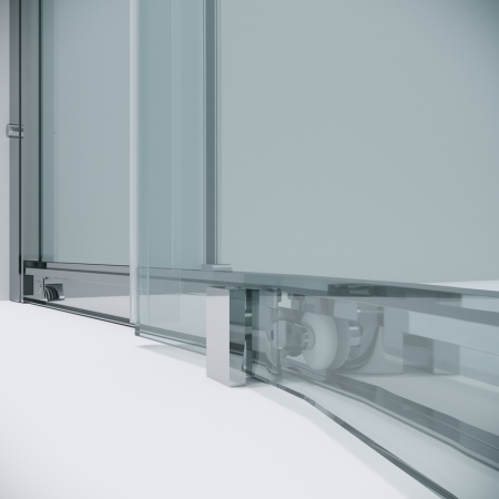 Душевое ограждение Grossman Cosmo 301.K33.02.8080.10.00 (80х80х195) четверть круга,раздвижная,хром,стекло прозрачное, 1 место