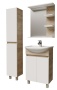 Тумба напольная "ПОЛО-55 см" (разобранный вид) дуб сонома/белая (ум.Уют-55)