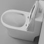 Унитаз напольный Grossman Thin Rim GR-5607SQ (656х370х796) тонкий ободок,белый с тонкой крышкой,микролифт,смыв торнадо,1 место