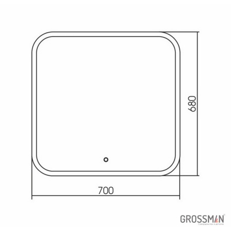 Зеркало Grossman Comfort с сенсорным выключателем