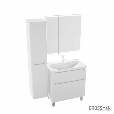 Тумба напольная Grossman АДЕЛЬ-80 см с 2-я ящиками белая