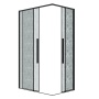 Душевое ограждение Grossman Galaxy 300.K33.01.9080.21.02 (90х80х195) прямоугольник,раздвижная,черный матовый,стекло шиншилла, 1 место