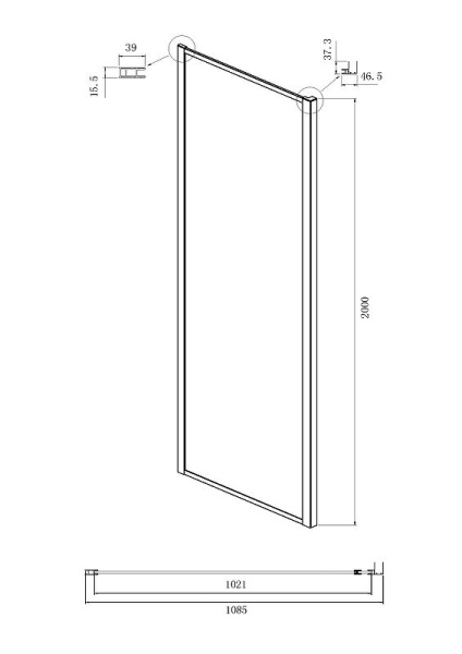 Душевое ограждение Ambassador Forsa 17021110AX-110AX 1500х1100x2000
