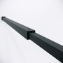 Душевая перегородка Niagara Nova NG-481-10FBLACK (100х200) черный матовый,стекло рифленое/тонированное,1 место