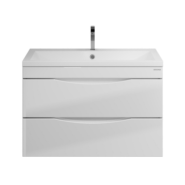 Тумба подвесная "ВИСТА-80 см" с 2-я ящ. белый глянец (ум. Alice-80)