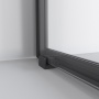 Душевое ограждение Niagara Nova NG-6822-34ВLACK (80х80х195) квадрат,черный матовый,двери раздвижные,стекло прозрачное,1 место