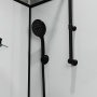 Душевая кабина Niagara Standart ST120/80/15QR/KL/BKT (120х80х225) поддон низкий(15см),черный,стекло прозрачное,3 места