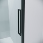 Душевое ограждение Grossman Cosmo 100.K33.02.110.21.00-200.K33.02.90.21.00 (110х90х195) раздвижная,черный матовый,стекло прозрачное,2 места
