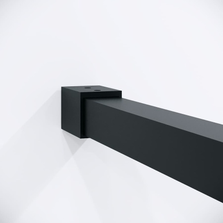Душевая перегородка Niagara Nova NG-481-12FBLACK (120х200) черный матовый,стекло рифленое/тонированное,1 место