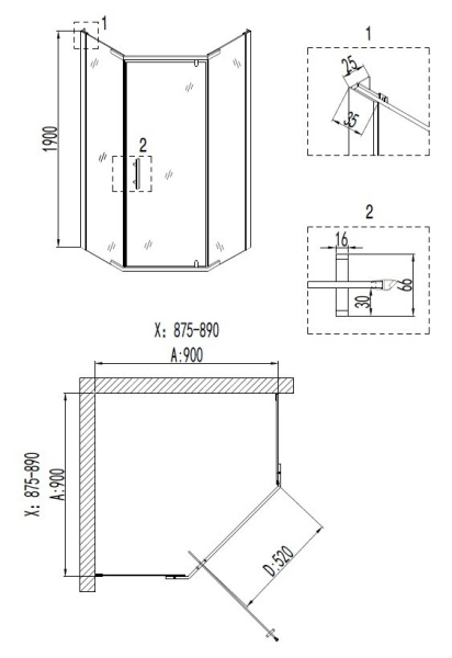 Душевой уголок Niagara NG 6605-08