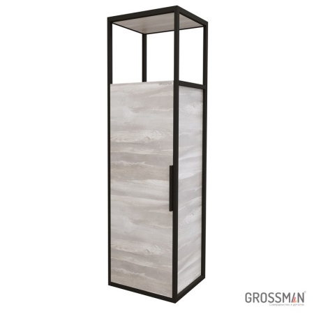 Пенал подвесной Grossman ЛОФТ-40 см шанико/металл