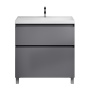 Тумба напольная "МЕРКАДО-80 см" с 2-я ящ. графит матовая (ум. Classica-80)