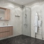 Душевая перегородка Niagara Eco NG-531-80 (80х190) хром,стекло прозрачное,1 место