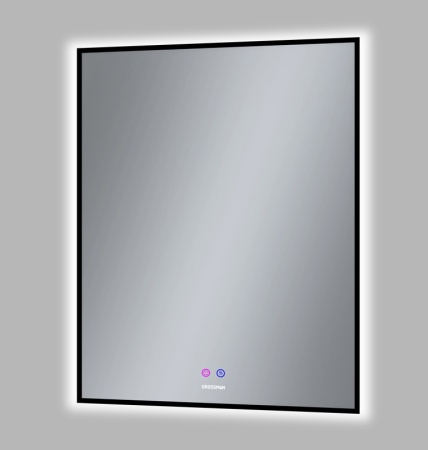 Зеркало PRAGMA-норма BLACK (700*800*45) LED с сенсорным выключателем и подогревом