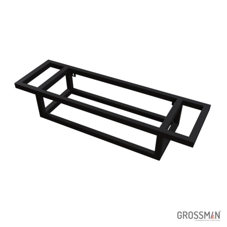 Консоль подвесная Grossman МЕТРИС-50 см черная с полотенцедержателем