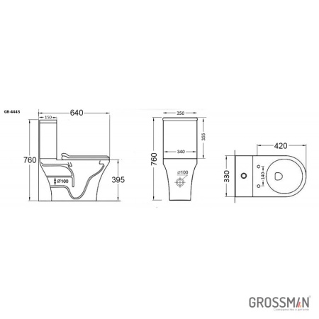 Унитаз напольный Grossman GR-4443S