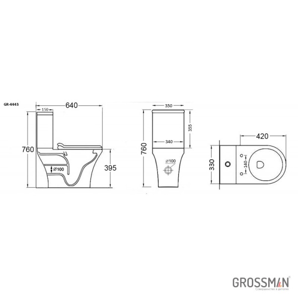 Унитаз напольный Grossman GR-4443S