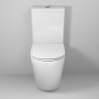 Унитаз напольный Grossman GR-4407SQ (660х390х855) безободковый,белый с тонкой крышкой,микролифт,смыв торнадо,2 места