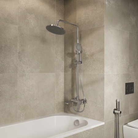 Душевая стойка Grossman Galaxy 500.K35.01.100 с верхним душем,ручной лейкой и смесителем,хром глянцевый,1 место