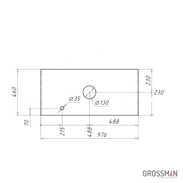 Столешница Grossman ФЛАЙ-100 см серая