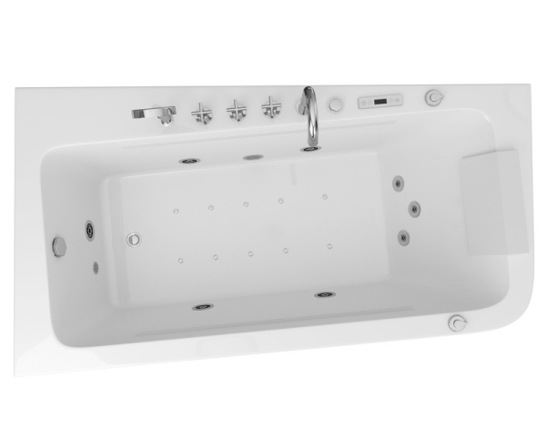 Ванна гидромассажная Grossman GR-17095R (95х170х58) г/м,а/м,хромо,подсветка,радио,1 место