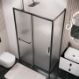Боковая стенка Grossman Style 200.K33.05.100.21.02 (100х195) черный матовый,стекло шиншилла, 1 место