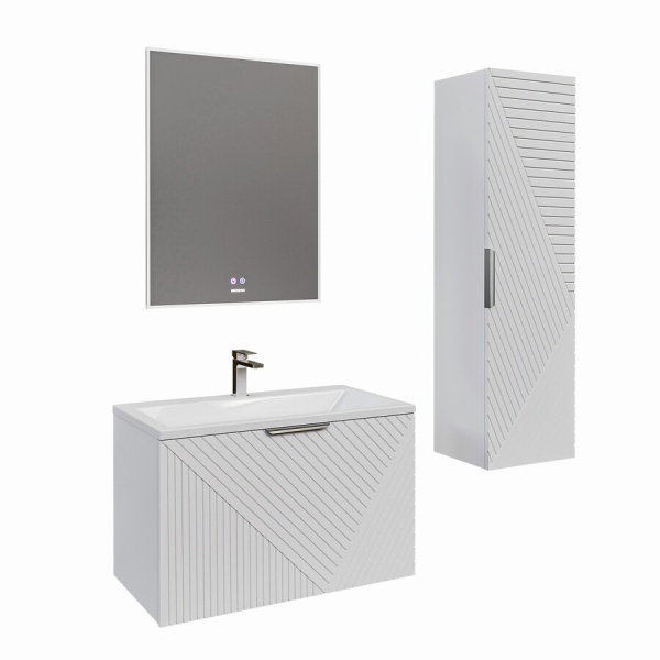 Тумба подвесная "БЛИСС-80 см" с 1 ящ. белая матовая (ум. Блисс-80 см.)