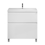 Тумба напольная "МЕРКАДО-80 см" с 2-я ящ. белая матовая (ум. Classica-80)