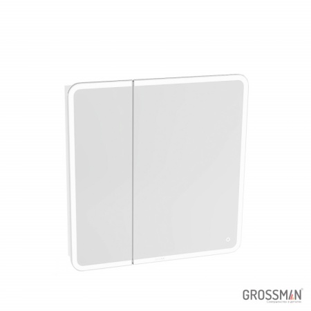 Шкаф-зеркало Grossman АДЕЛЬ-80 см с LED подсветкой