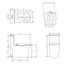 Унитаз напольный Grossman Thin Rim GR-5607SQ (656х370х796) тонкий ободок,белый с тонкой крышкой,микролифт,смыв торнадо,1 место