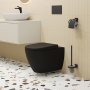 Сиденье для унитаза Ambassador Queen 112T20201 Черное матовое с Микролифтом