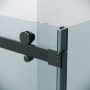 Душевое ограждение Grossman Classic 100.K33.04.100.21.00-200.K33.04.80.21.00 (100х80х195) раздвижная,черный матовый,стекло прозрачное,2 места