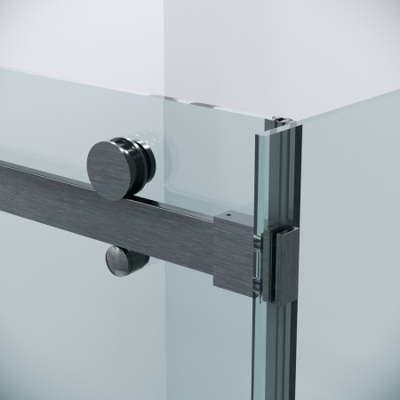 Душевое ограждение Grossman Classic 100.K33.04.110.42.00-200.K33.04.80.42.00 (110х80х195) раздвижная,графит сатин,стекло прозрачное,2 места