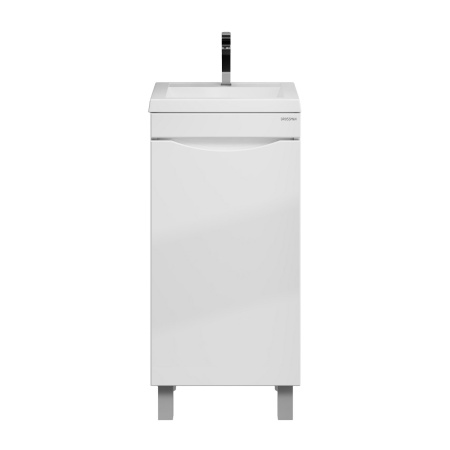 Тумба напольная "ВИСТА-40 см" с 1-ой двер.,правая, белый глянец (ум. Alice-40)