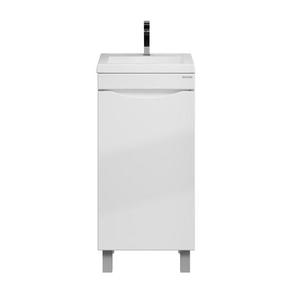 Тумба напольная "ВИСТА-40 см" с 1-ой двер.,правая, белый глянец (ум. Alice-40)