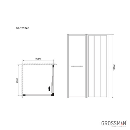 Душевой уголок Grossman Alba1 GR-9090