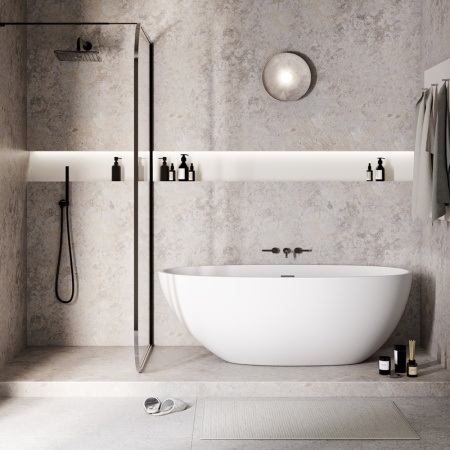 Ванна отдельностоящая Grossman Fly GR-1104M (170х75х58) цвет белый матовый,1 место