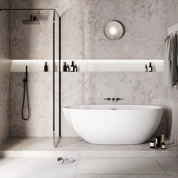 Ванна отдельностоящая Grossman Fly GR-1104M (170х75х58) цвет белый матовый,1 место