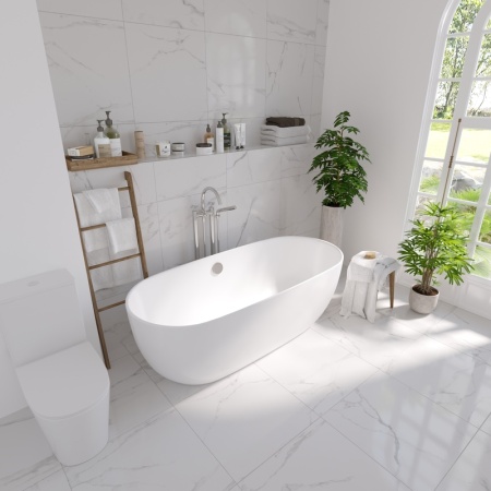 Ванна отдельностоящая Grossman Classic GR-2502 (160х80х58) цвет белый,1 место